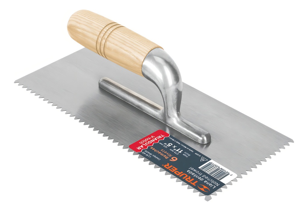 [TR-LLM-6D] Llana Diente Triangulo 6 Remaches Madera Truper 15409