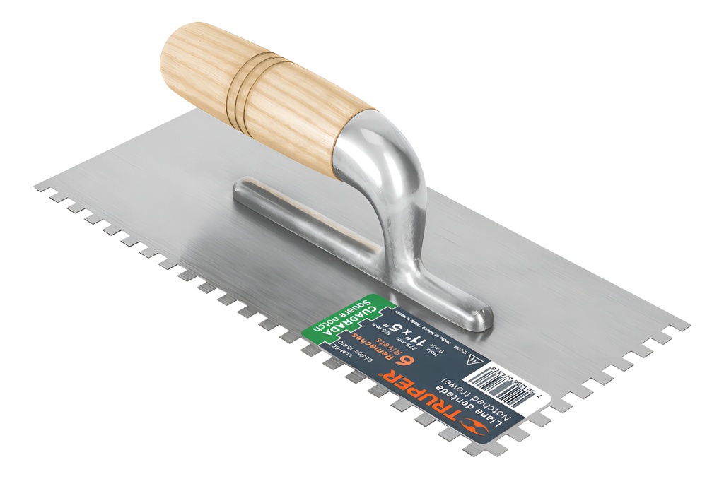 [TR-LLM-6C] Llana Diente Cuadrado 6 Remaches Madera Truper 15410