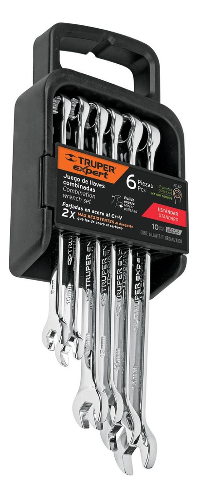 Juego De Llaves Combinadas 6 Piezas Pulidas Truper