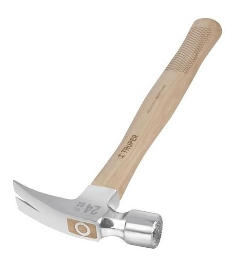 [TR-MOR-24F] Martillo Pulido Uña Recta 24 Oz Boca Fresada Truper 16662