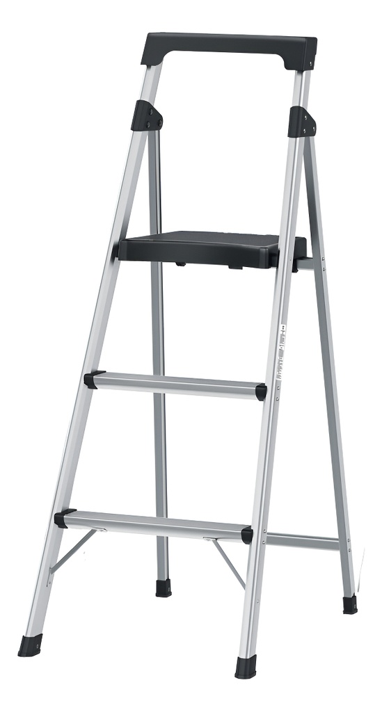 [TR-ESTU-3A] Escalera Tubular Plegable 3 Peldaños Aluminio Truper Estu-3a Blanco