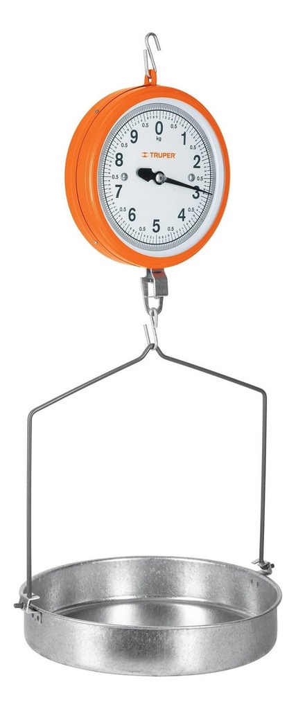 Báscula Comercial Analógica Colgante Truper Bas-10c 10kg Naranja 38 cm