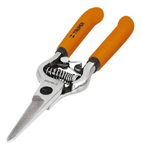 [TR-T-20] Tijera Para Poda 6 , Cuchilla Delgada, Truper 18456 Naranja