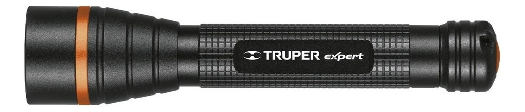 Linterna De Aluminio Led Cree 235 Lm Con 2 Pilas Aa Truper Tru18800 Negro