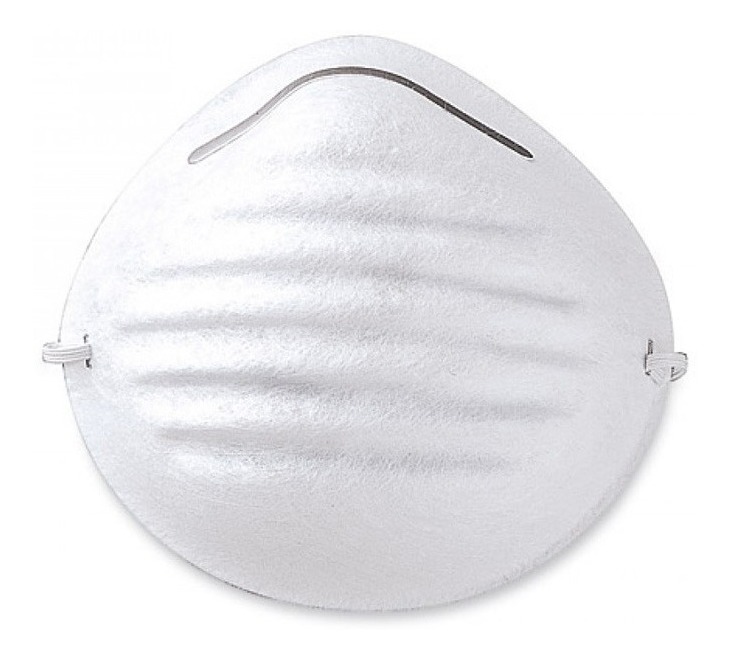 [TR-MAS-B] Mascarilla Tipo Concha, Para Polvos, Blíster 10 Piezas Color Blanco Diseño De