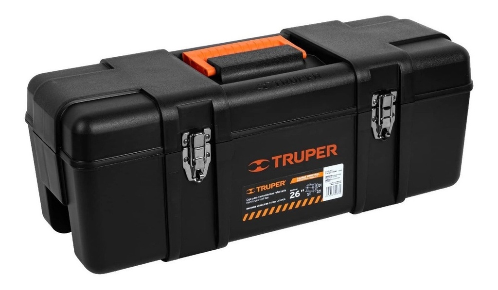 [TR-CHP-26X] Caja De Herramientas Truper Chp-26x De Plástico 27cm X 66cm X 25cm Negra