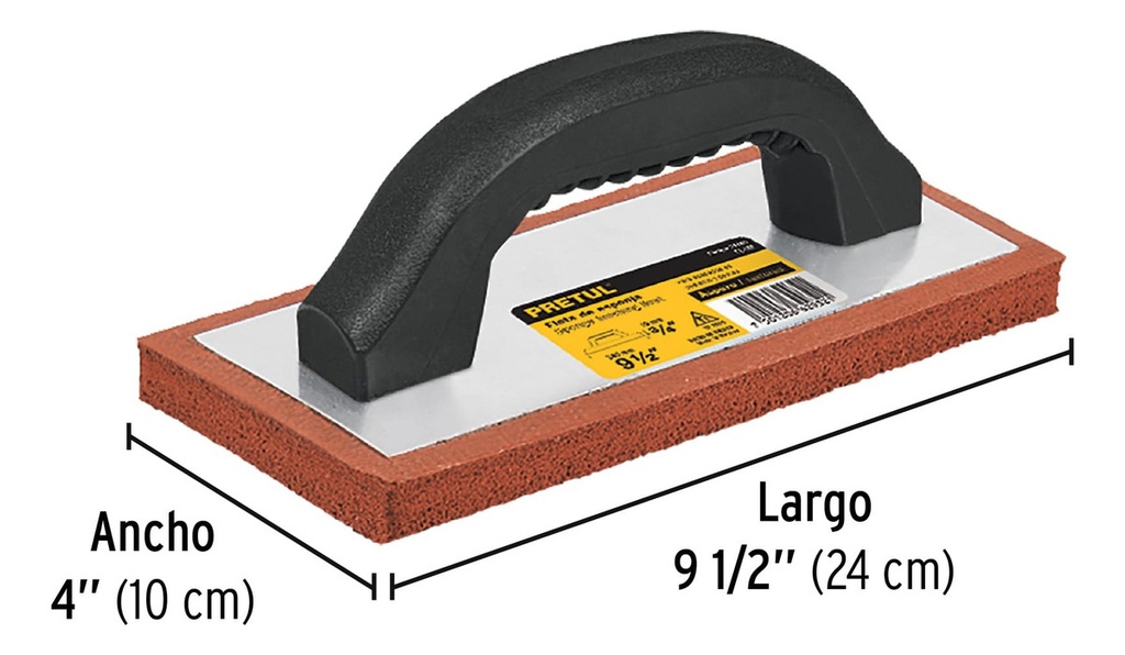 Flota De Esponja 9-1/2'', 3/4'', Acabado Áspero 20180 Pretul