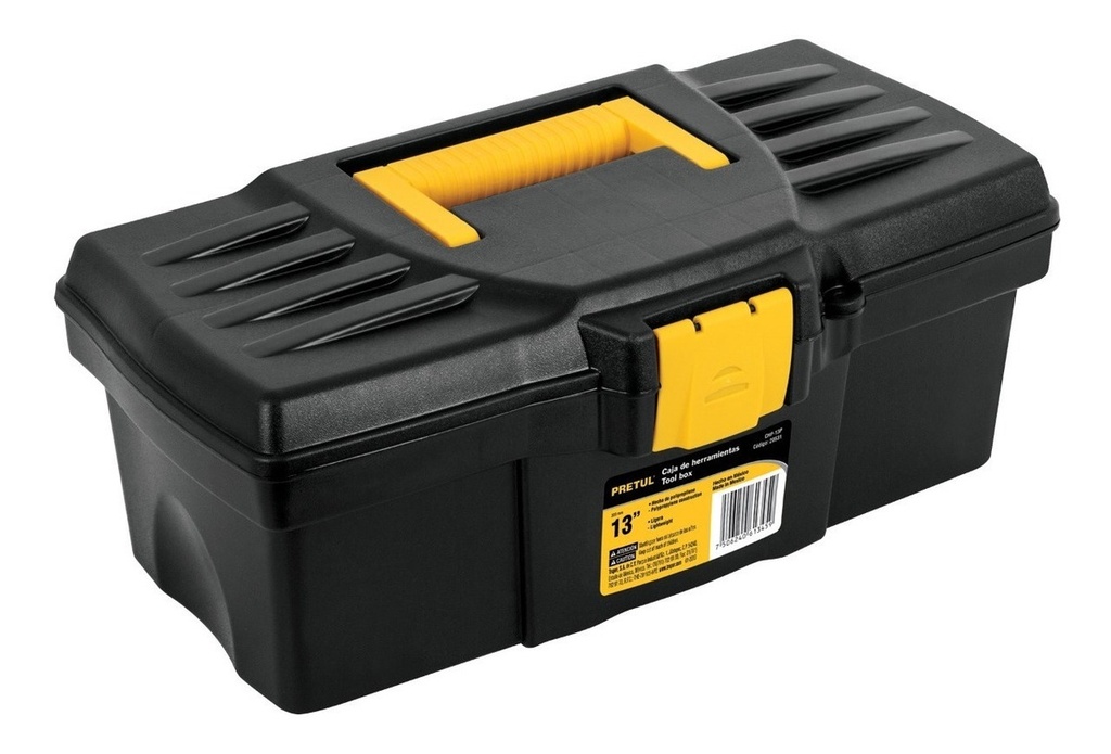 [TR-CHP-16P] Caja Plástica Para Herramientas 16' Pretul 20532 Color Negro