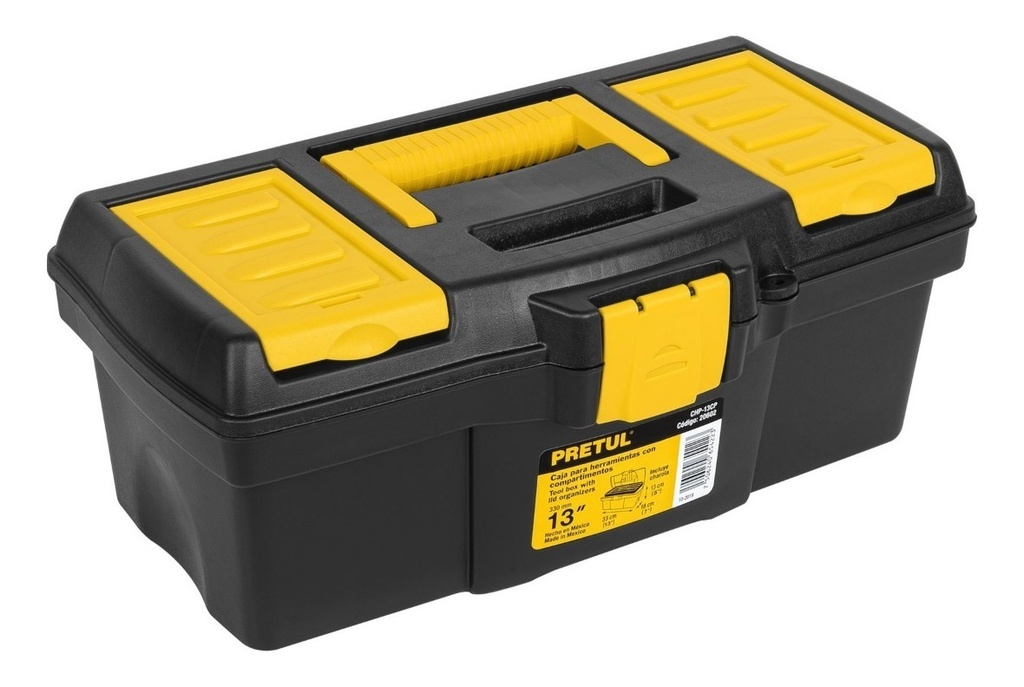 [TR-CHP-13CP] Pretul Chp-13cp Caja de Herramientas de Plástico 18cm X 33cm X 13cm Negra