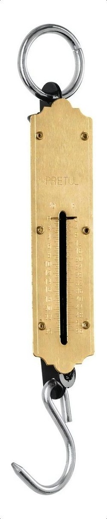 [TR-BAS-25P] Báscula Comercial Analógica Colgante Pretul Bas-p 25kg Dorado