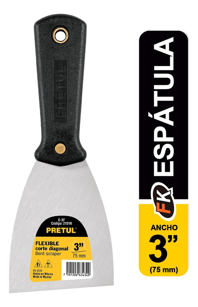 [TR-E-3F] Espatula Flexible 3' Pretul 21516