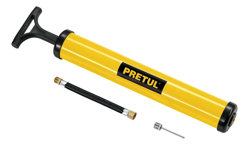 [TR-BOM-BAP] Pretul Bom-bap Bomba Manual Compacta Ligera Para Inflar Balones Color Amarillo