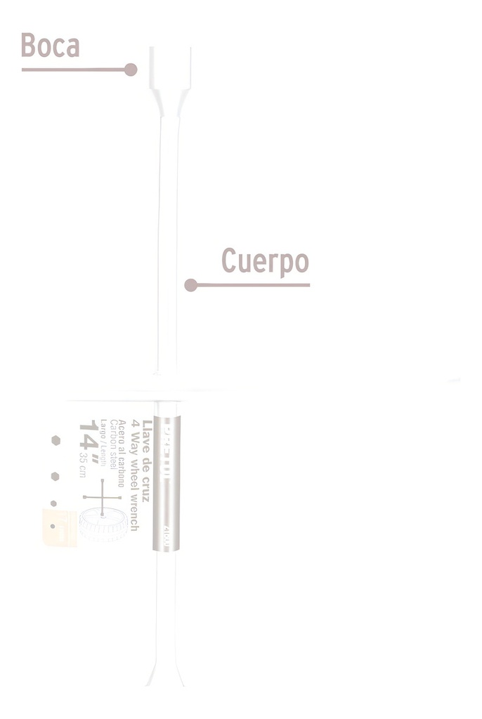 Llave de Cruz Para Auto, 14', Pretul 21800
