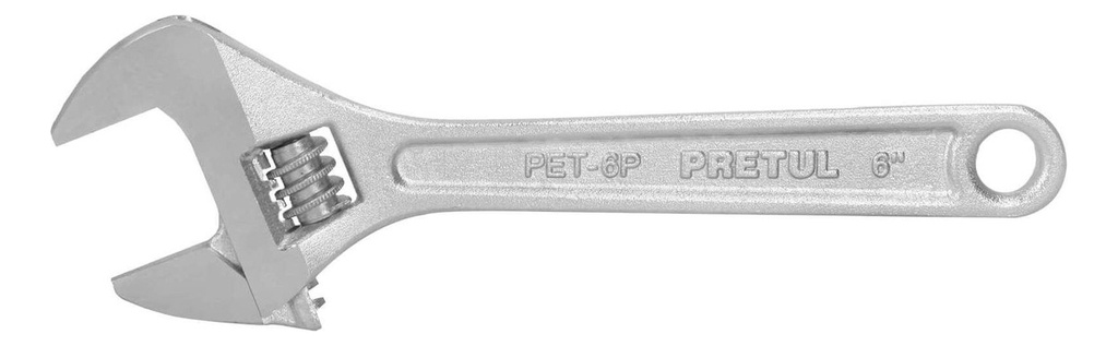 [TR-PET-6P] Llave Perico 6" Cromada Blister Pretul 21814 Pet-6p