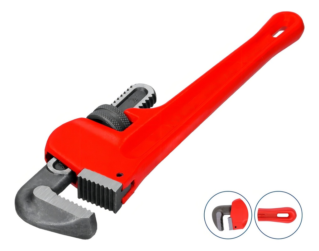 Llave Stilson 12' Cuerpo de Hierro Maleable, Pretul