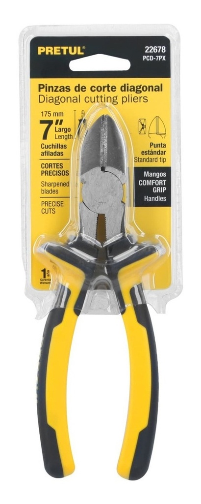 [TR-PCD-7PX] Pinza de Corte Diagonal 7' Mango Comfort Grip, Pretul