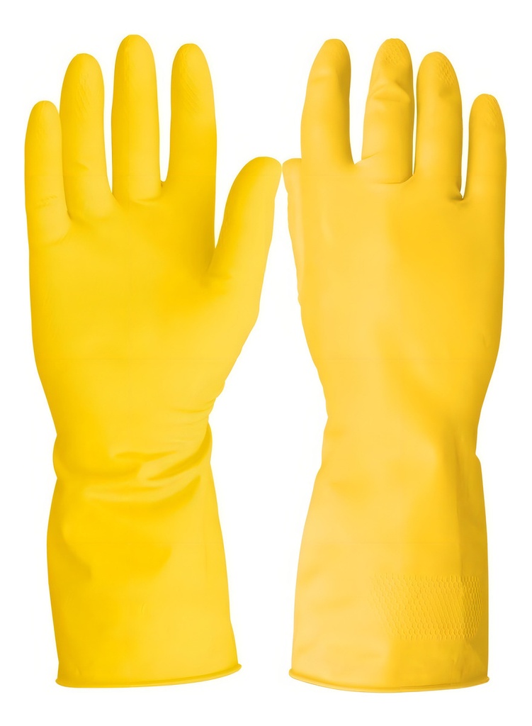[TR-GU-341] Guantes de Látex Para Limpieza, Chicos, Pretul 23263 Amarillo