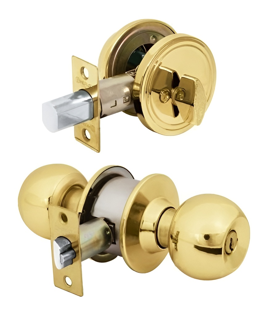 Juego Cerraduras Llave-mariposa Laton Brill. Truper 23616