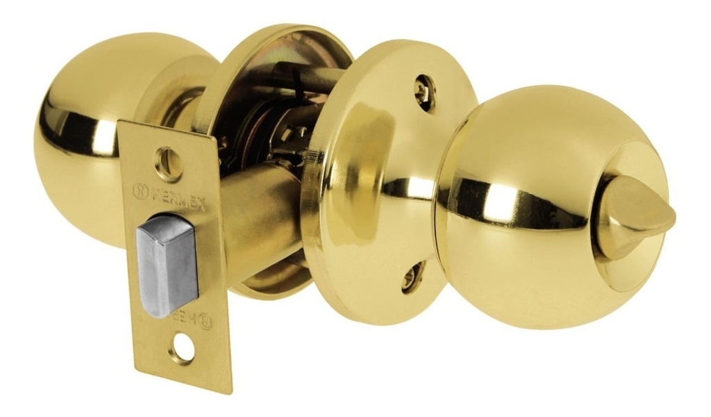 Cerradura Para Puerta Abatible Pretul Balt-lb-bp Derecha Color Dorado Acabado Latón Brillante Con Pestillo Entero