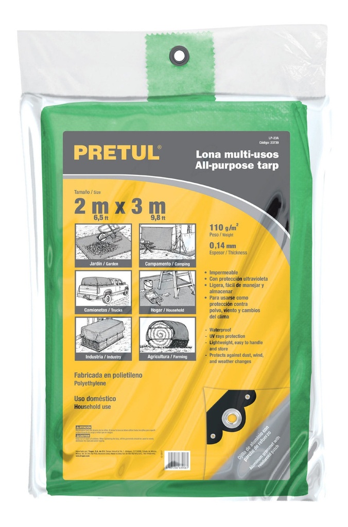 Lona Verde 2 X 3 Mt Pretul 23747