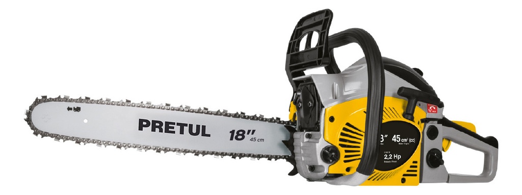 Motosierra 45 Cc A Gasolina Con Barra De 18'', Pretul Mot-4518p