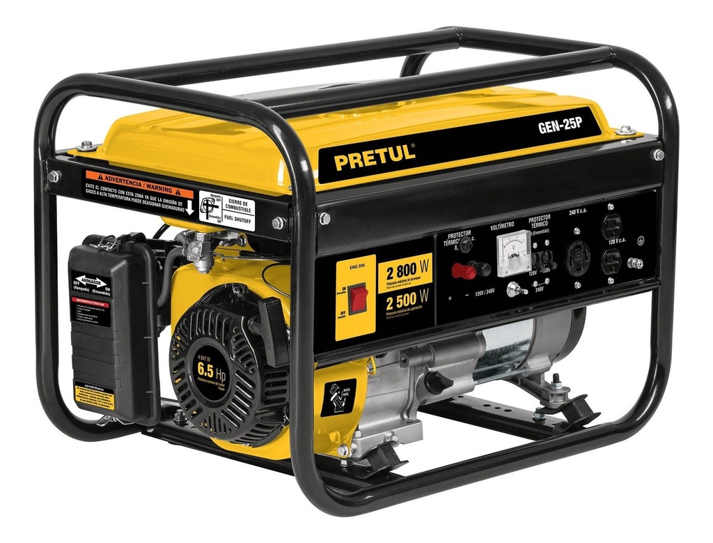 [TR-GEN-25P] Generador Eléctrico Planta Luz Gasolina 2500 W Pretul Gen-25p