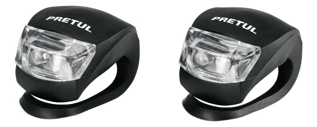 Linternas de Silicón Para Bicicleta, 2 Piezas, Pretul 27050 Negro