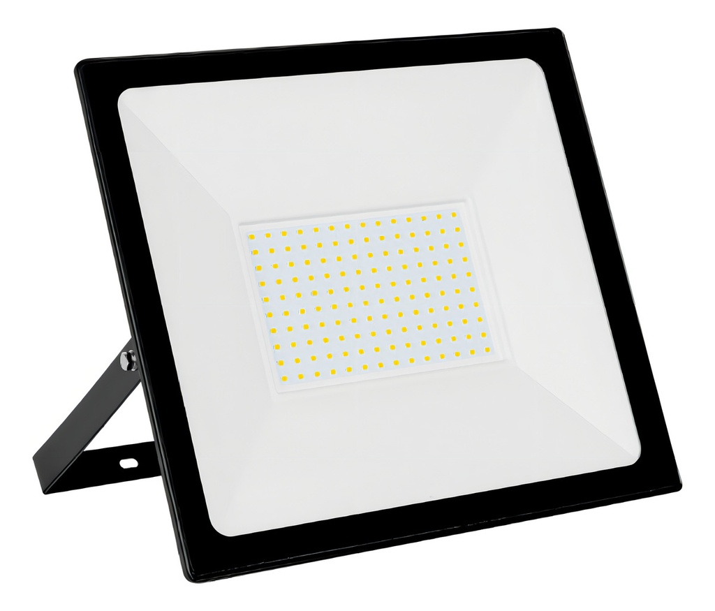 Reflector Ultra Delgado LED 100 W Luz de Día, Volteck 28016 Carcasa Negro Luz