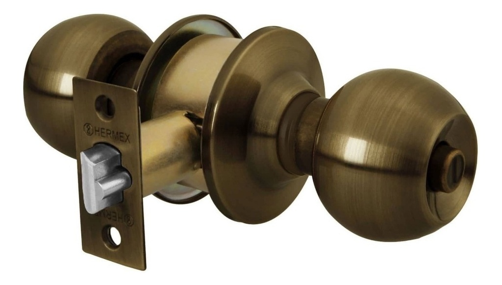 [TR-BAL-LA-RPB] Cerradura Esfera Cilíndrico Recámara Antiguo Hermex 28052