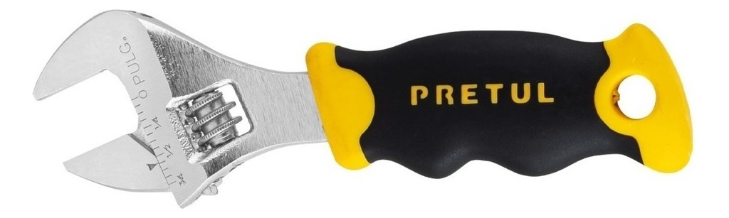 [TR-PECO-5P] Llave Ajustable (perico Corto) 5' Cromada Con Grip, Pretul