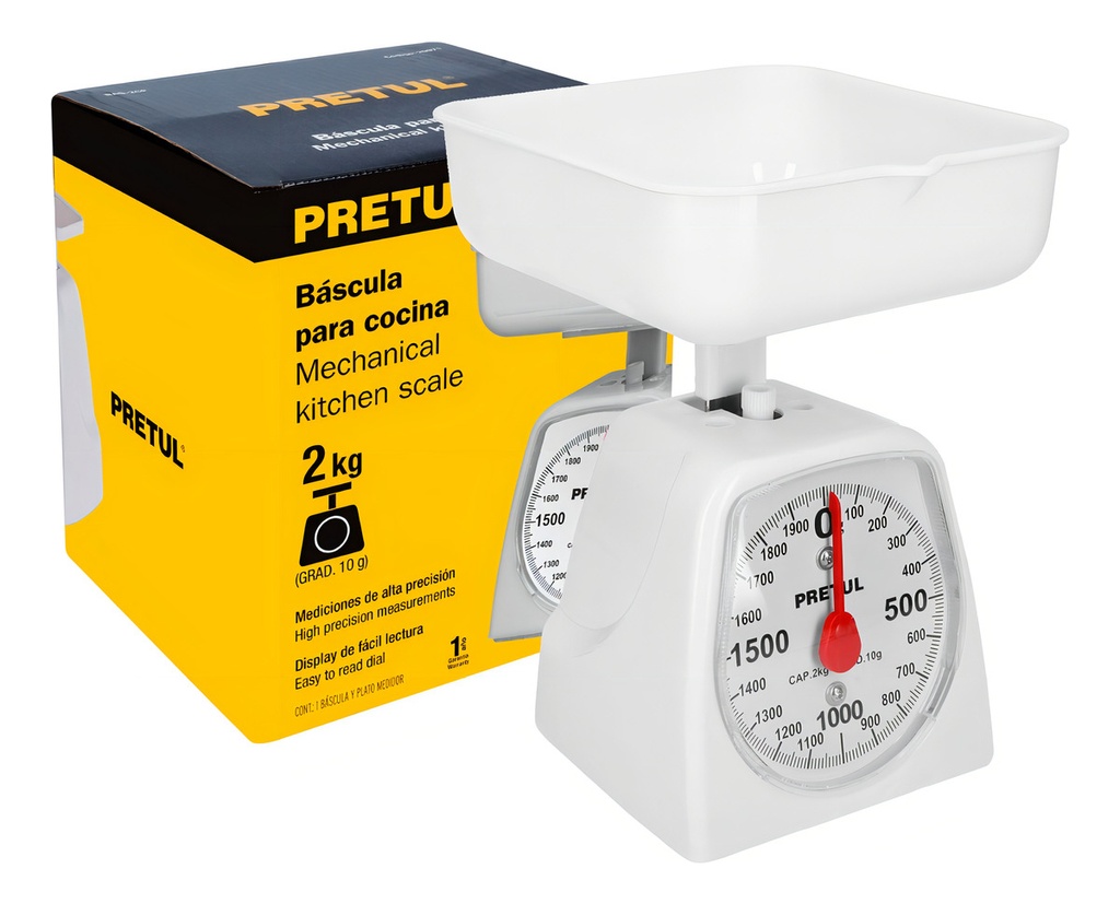 [TR-BAS-2CP] Báscula Mecánica Pretul de Cocina Para 2 Kg Pretul 29971