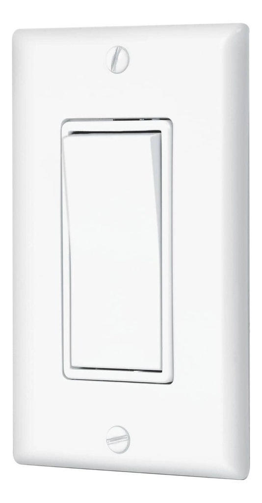 Placa Con 1 Interruptor Sencillo Classic Voltech 40017 Color Blanco