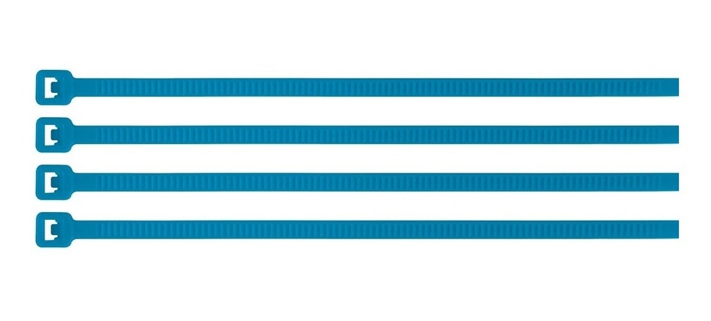 Cincho Plástico Azul 40 Lb, 15 Cm, 50 Piezas, Volteck, 41015