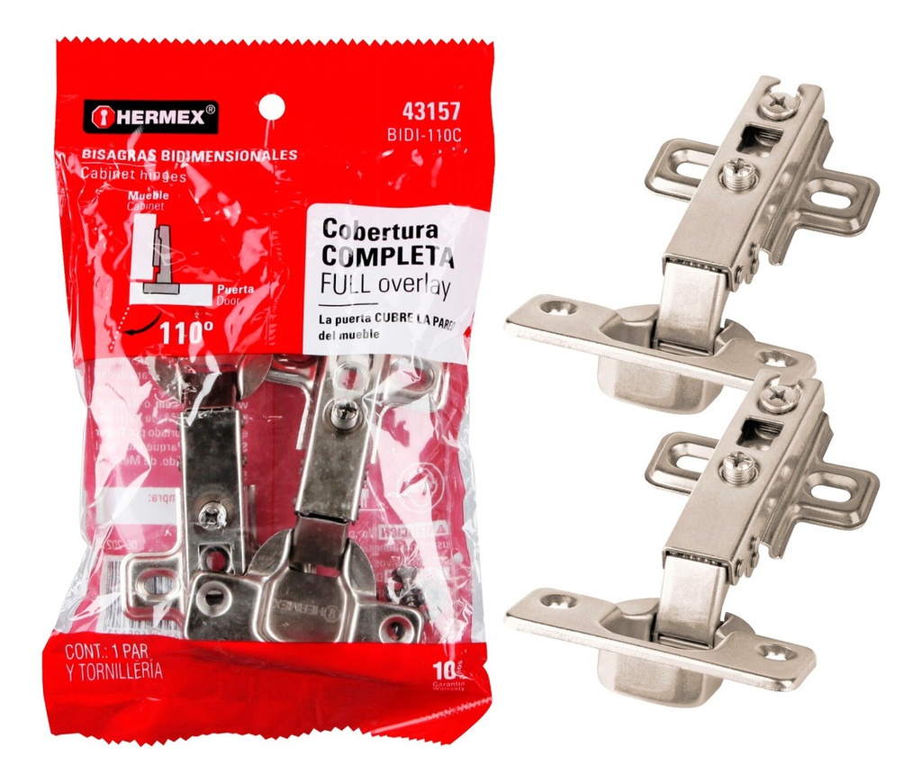 [TR-BIDI-110C] Hermex Bidi-110c Bisagra Bidimensional 110° Completa 43157