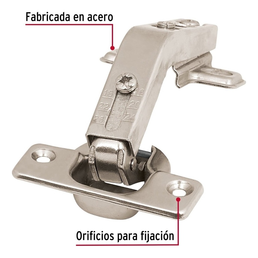 Bisagras Bidimensional, 135o, Bolsa 2 Piezas Hermex 43162
