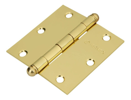 Bisagra Cuadrada 3-1/2", Latonado, Redonda Hermex 43233