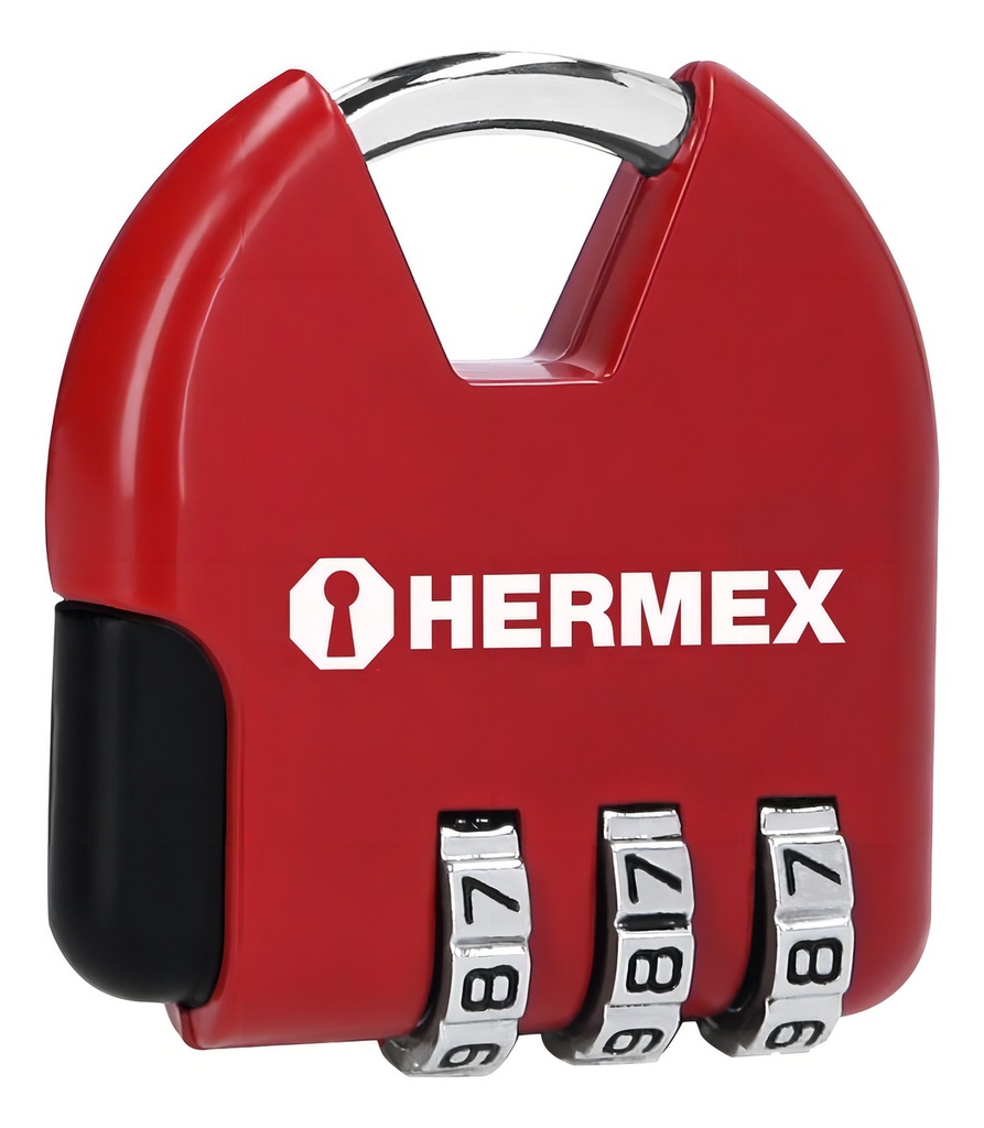 Candado 36 Mm Para Maleta Con Clave Hermex #cma-4c Rojo