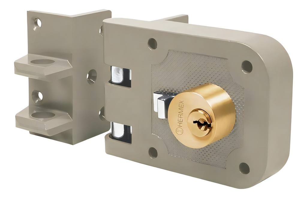 [TR-CS-65I] Cerradura Sobreponer Puerta Corrediza Izq. Hermex 43495 Color Gris