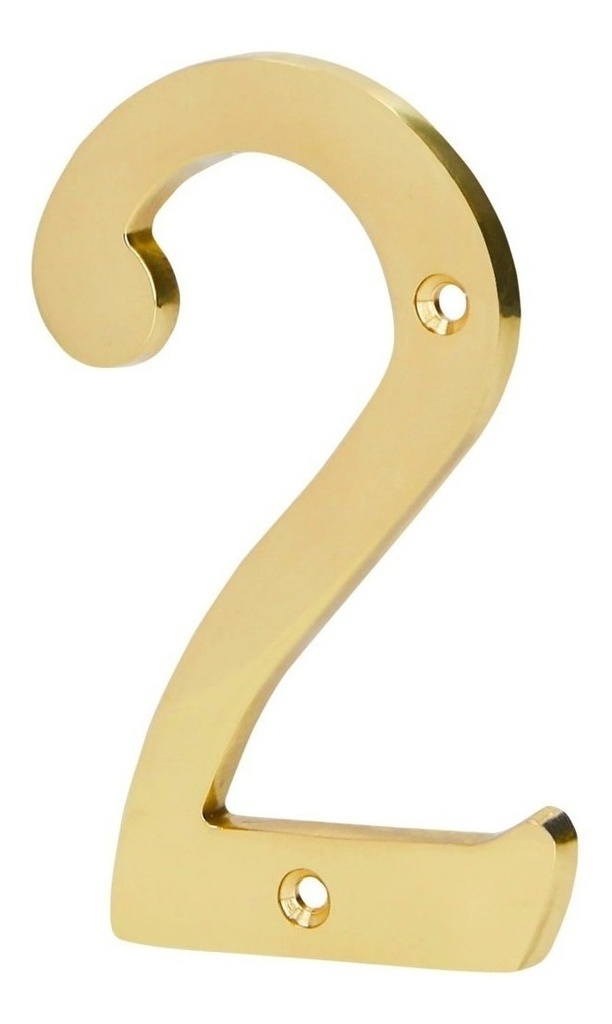 Numero Laton Solido 4 Numero 2 Hermex 43680
