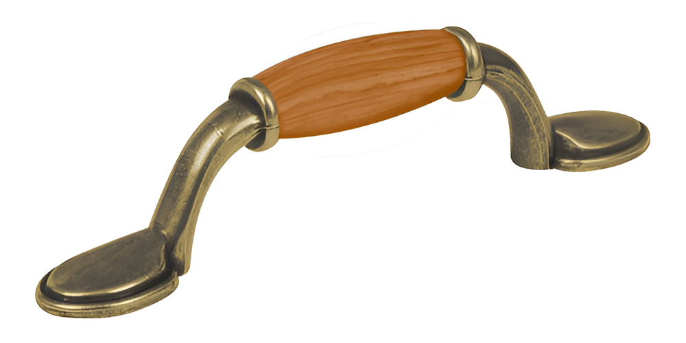 [TR-JAL-0631] Jaladera de Latón Antiguo, Con Inserto de Zinc Hermex 43831 Color Dorado Oscuro