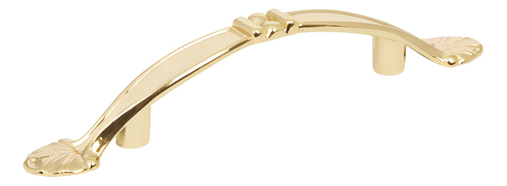 [TR-JAL-0421] Jaladera, Latón Brillante, Estilo Barroco Hermex 43834 Color Dorado