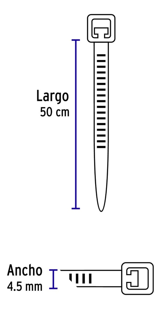 Cincho Natural 50 Lb 4.5 Mm X 500 Mm 25 Pz Voltech 44311 Color Blanco