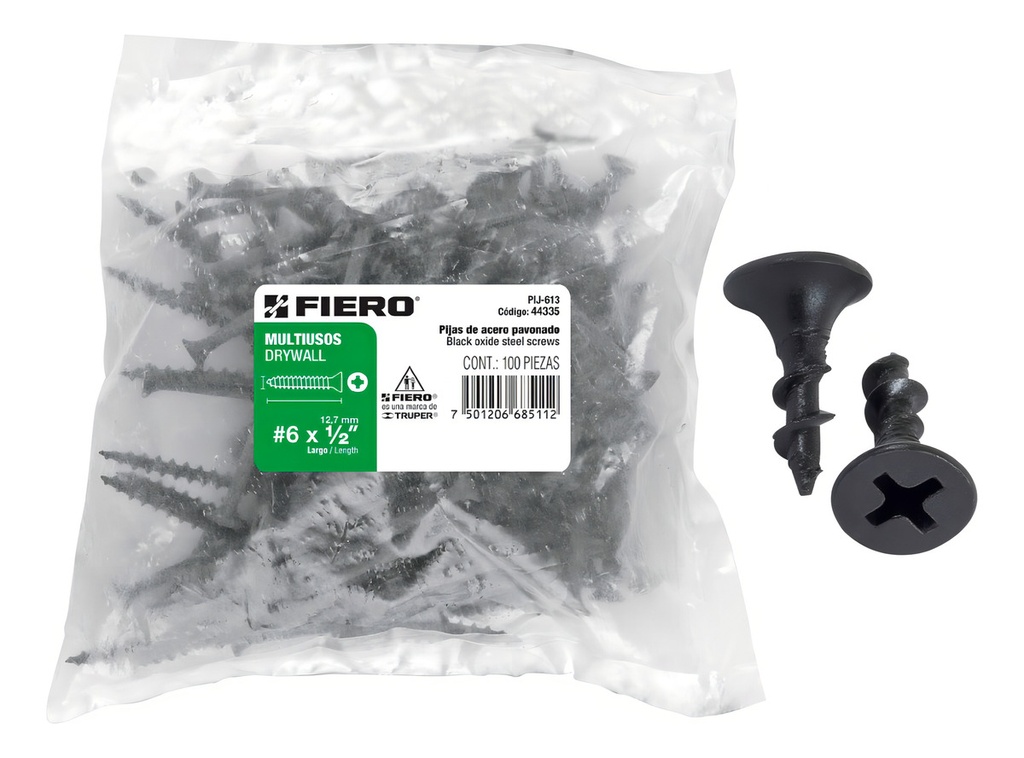 [TR-PIJ-613] Pija Multiusos No. 6 X 1/2' Fiero 44335