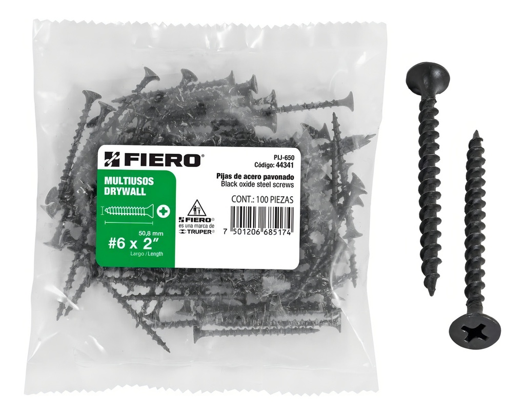 [TR-PIJ-650] Pija Multiusos No. 6 X 2' Fiero 44341