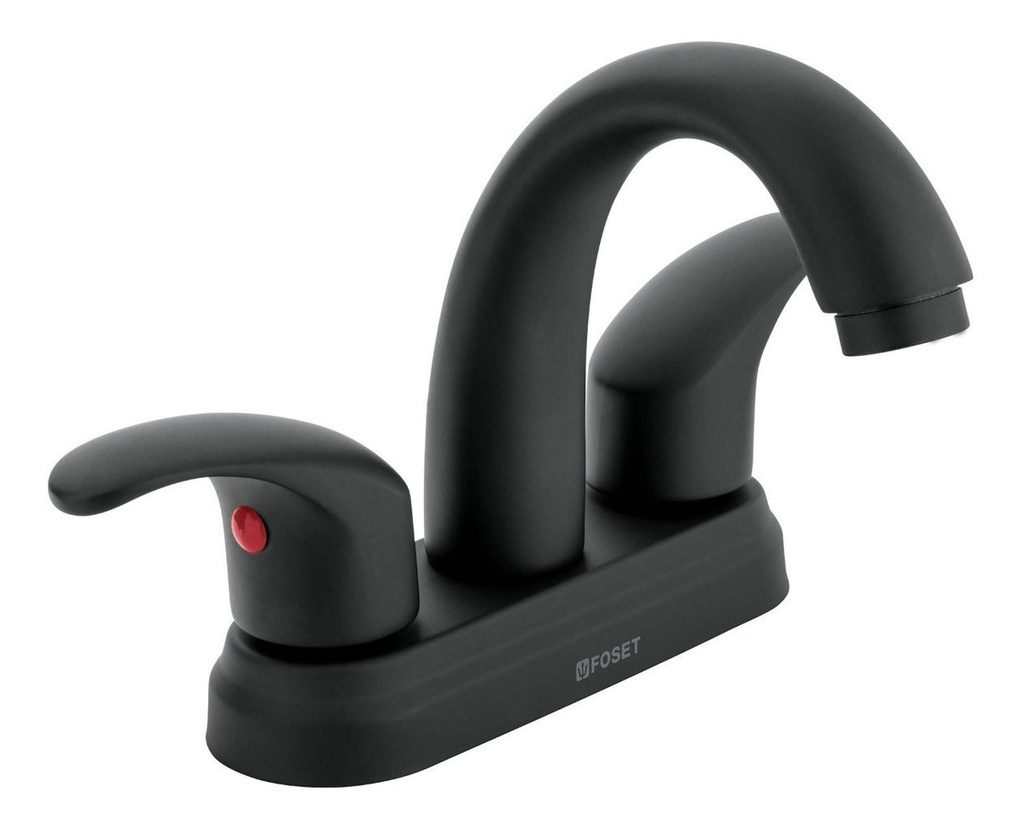 Mezcladora Para Lavabo Manerales Palanca Negro Aqua Foset 45357