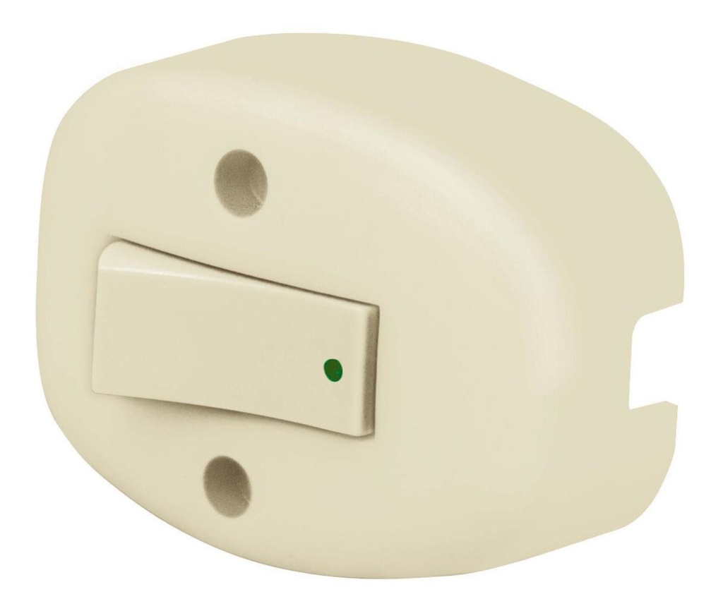 Apagador Sencillo Sobreponer Economica Voltech 46004 Marfil