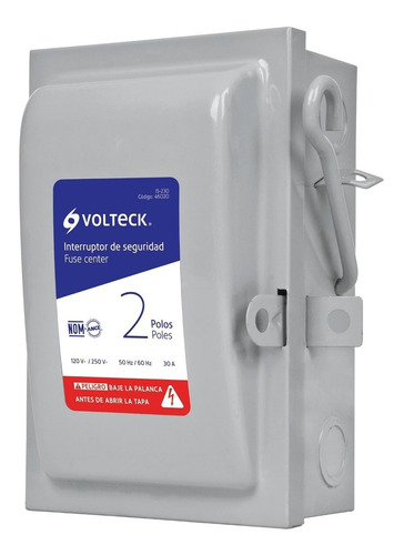 [TR-IS-230] Interruptor Seguridad 2 X 30 Voltech 46020 Color Gris