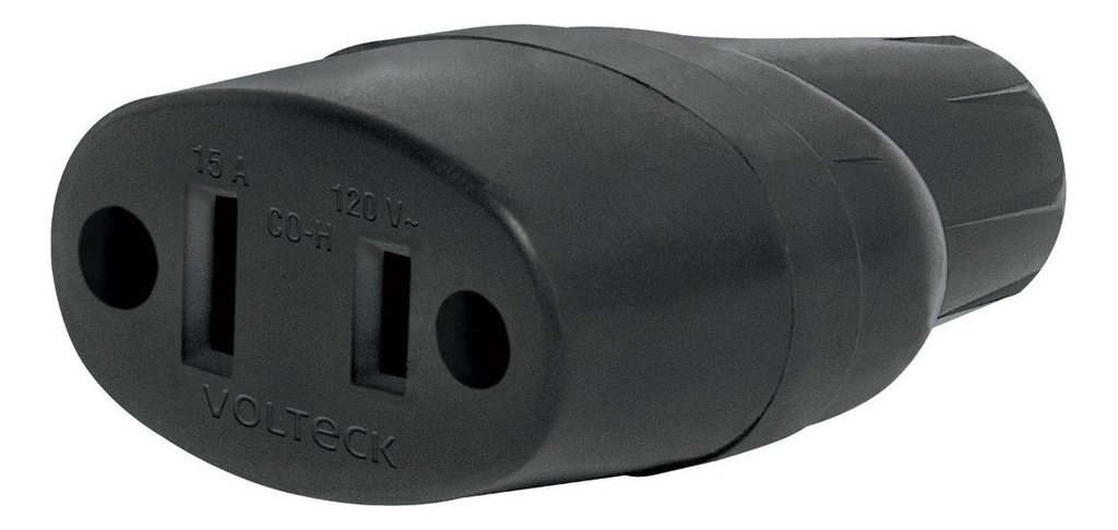 Contacto Hule 2 Pz Voltech 46123 Color Negro
