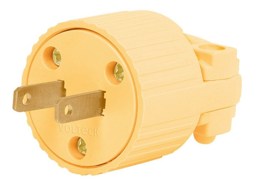 Clavija Industrial Plástica Polarizada Voltech Amarilla 15a 127v Amarillo
