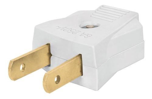 Clavija Plana Abs 2 Pz Voltech 46209 Color Blanco